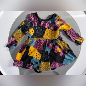 Little Sleepies Disney Multicolor Sally Patchwork Baby Skirted Bodysuit